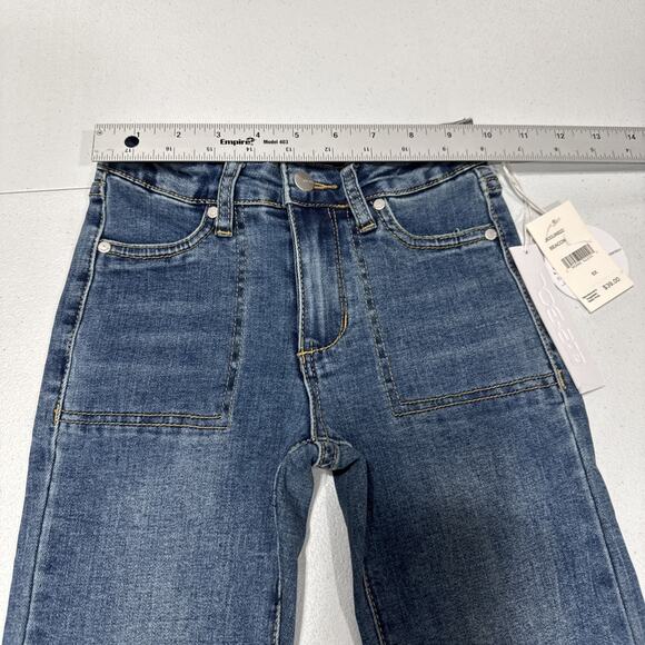 Joe's Girls The Taurus Bell Jeans High Rise Wide Leg Split Hem Size 6X Stretch - Picture 8 of 13